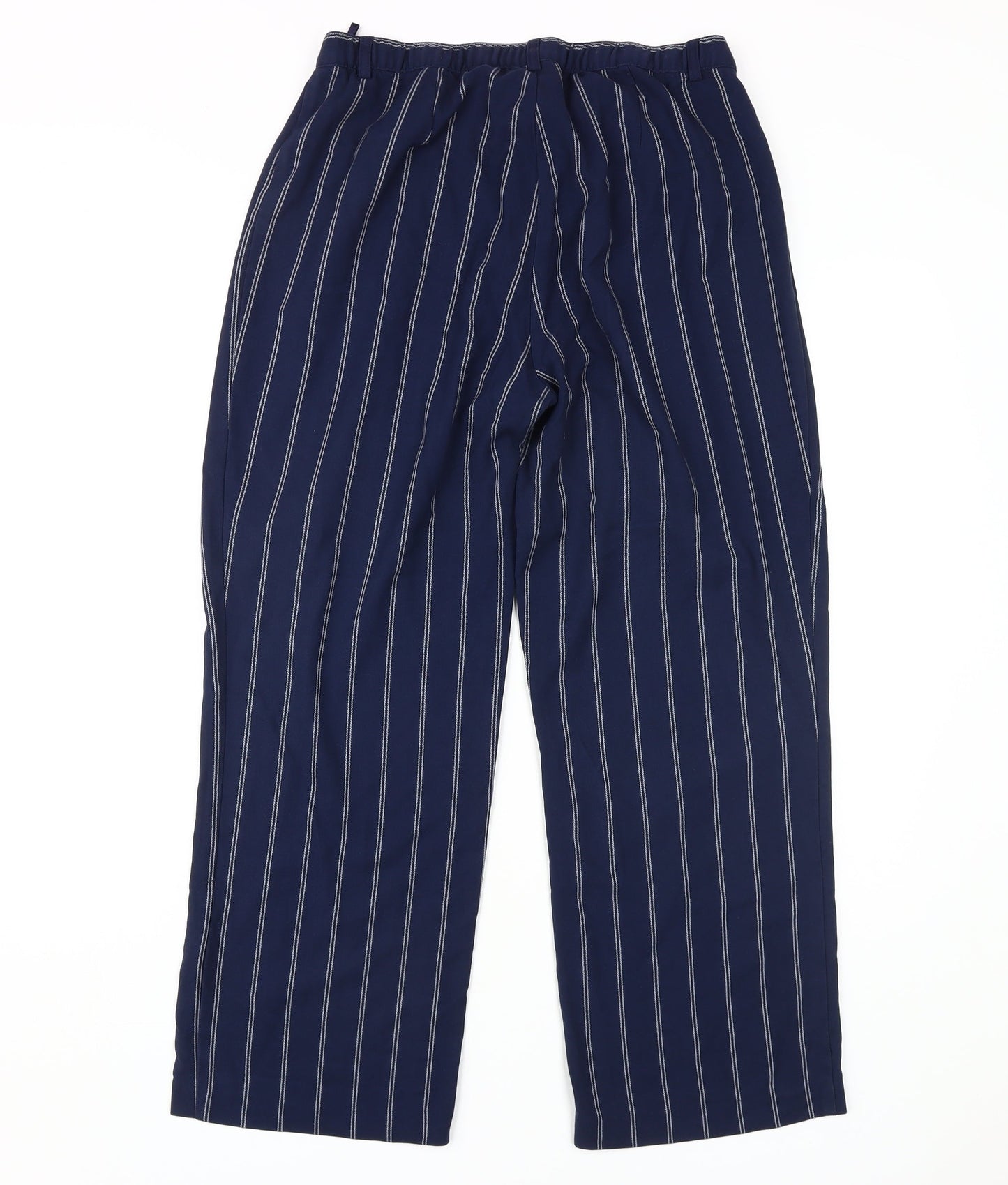 Damart Women's Blue Striped Trousers Size 14
