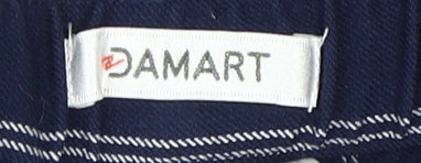 Damart Women's Blue Striped Trousers Size 14
