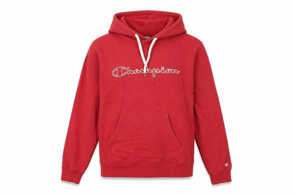 Champion Men's Red Pullover Hoodie with Logo, L