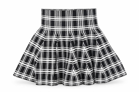 Cherry Koko Women’s Black Pleated Check Skirt S