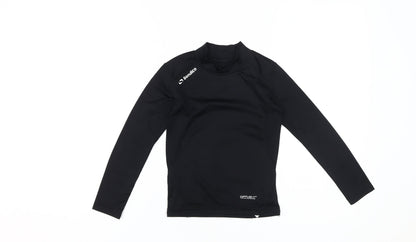 Additional front view of Sondico boys’ black long sleeve sports top, size 5-6, years