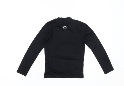 Back view of Sondico boys’ black long sleeve sports top, size 5-6, years