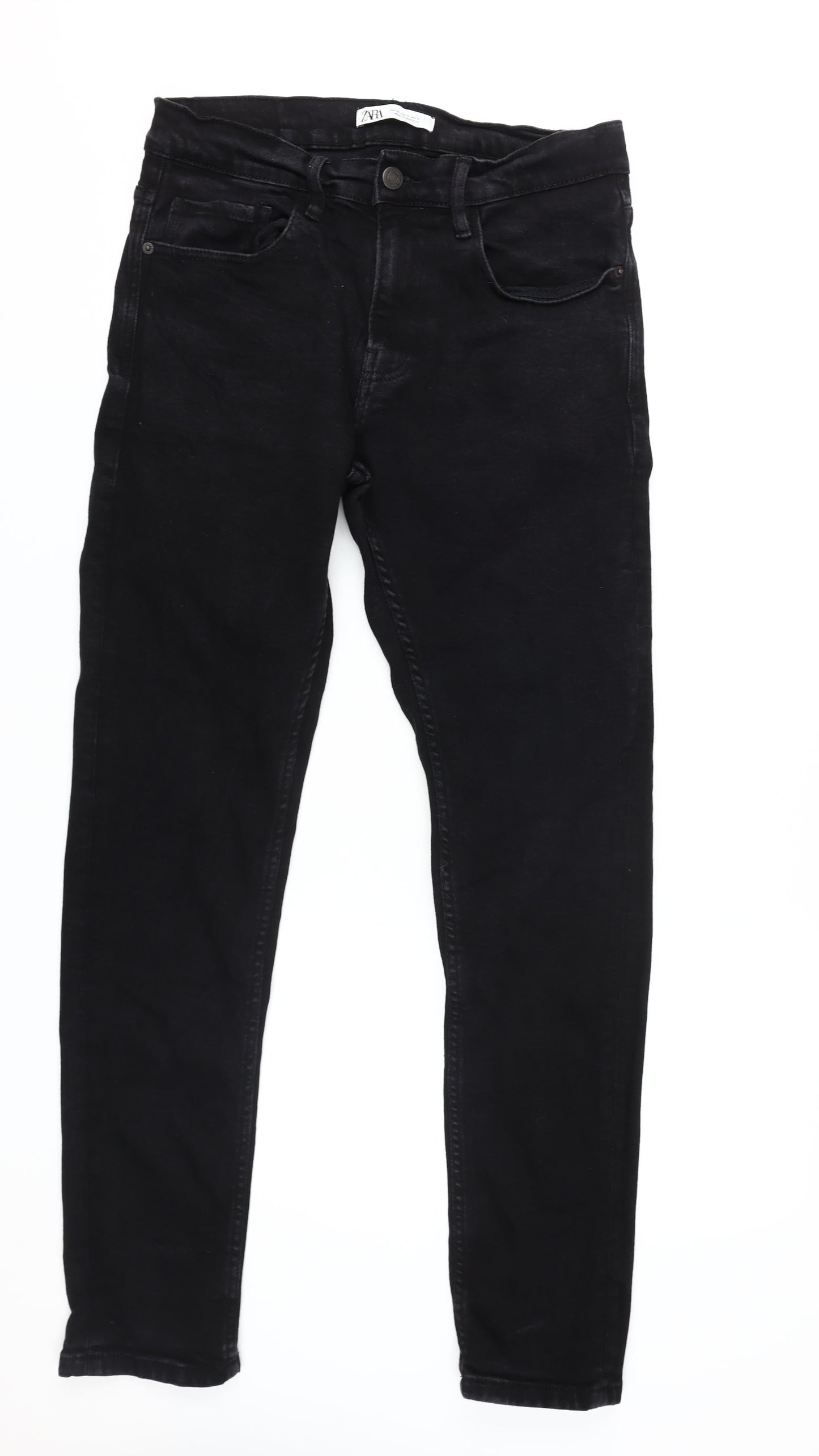 Zara Women's Black Skinny Jeans Size 12, Cotton Blend