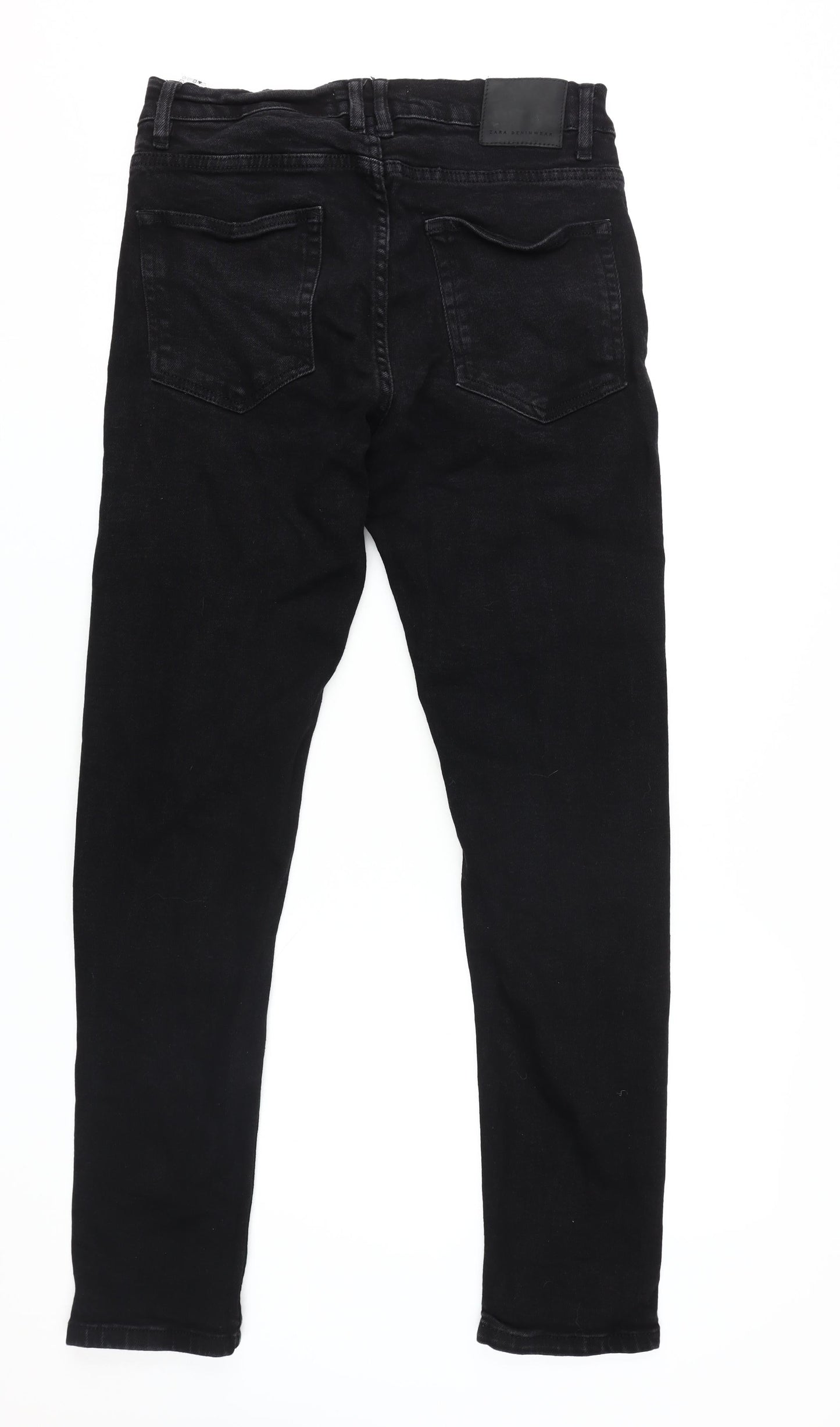 Zara Women's Black Skinny Jeans Size 12, Cotton Blend