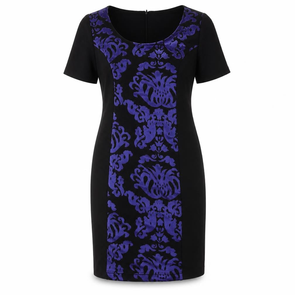 Arlene Phillips Women's Black Blue Sheath Dress Size 16