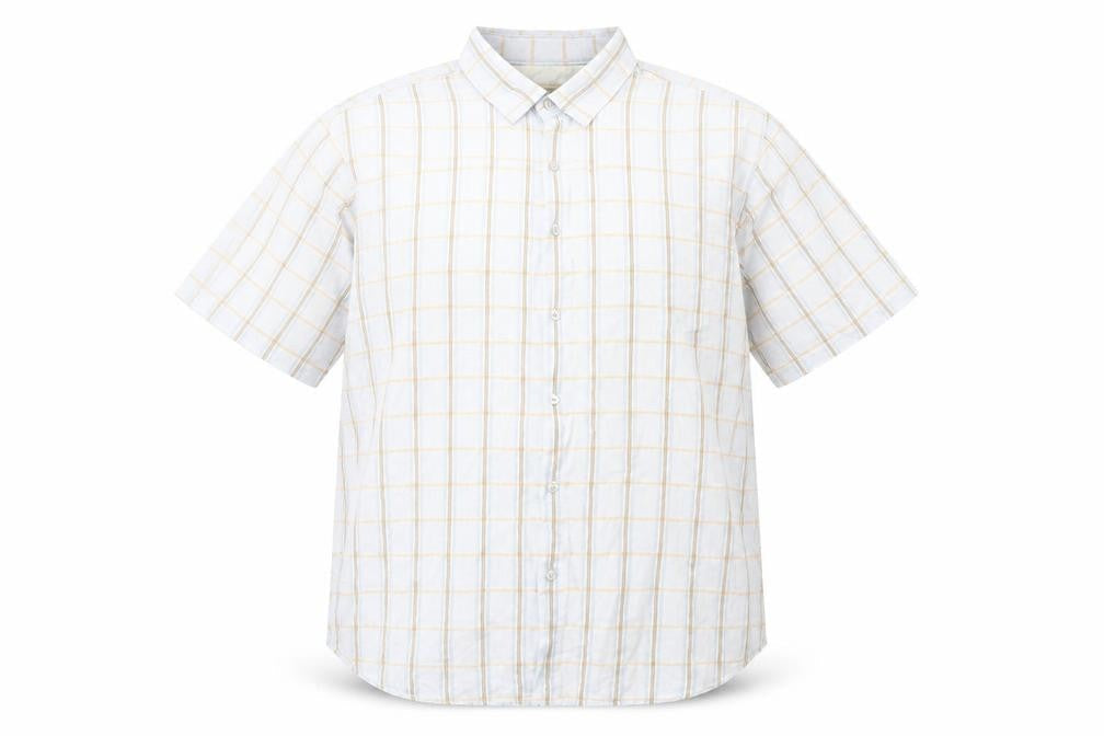 RJR.John Rocha Men's White Check Short Sleeve Shirt 2XL