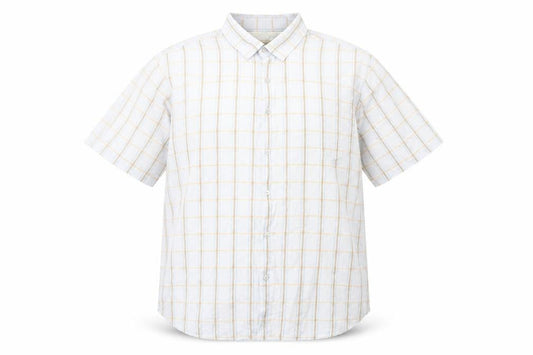 RJR.John Rocha Men's White Check Short Sleeve Shirt 2XL