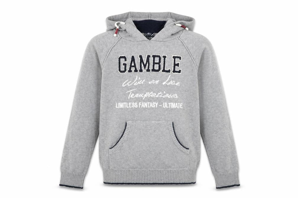 DEVRED Men's Grey Pullover Hoodie, Large, Urban Style