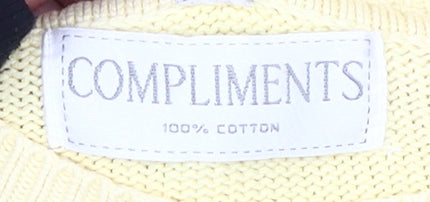 Compliments Women's Yellow Cotton Jumper L