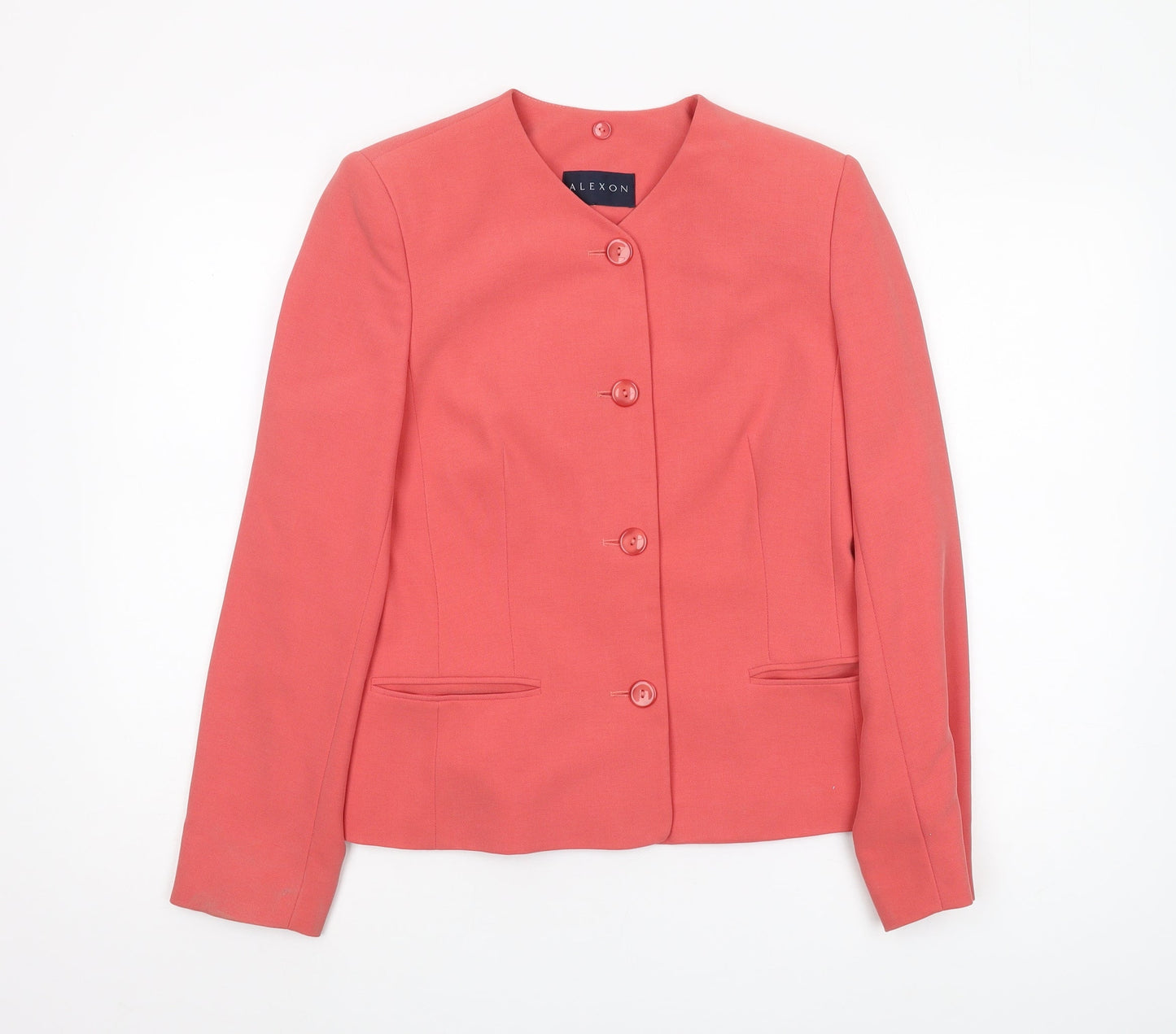 Alexon Women's Pink Blazer Size 10 with Notch Lapel