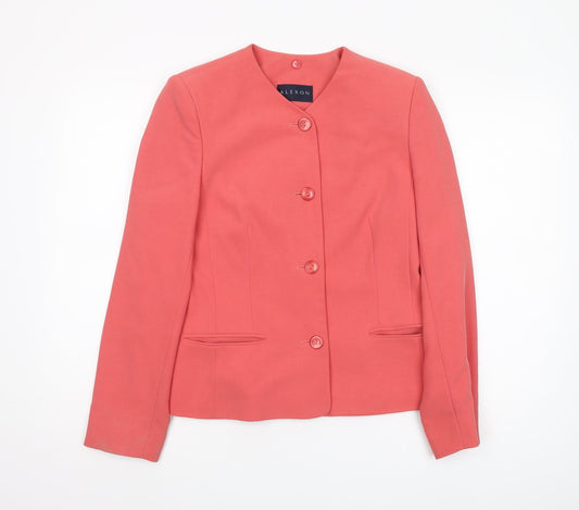 Alexon Women's Pink Blazer Size 10 with Notch Lapel