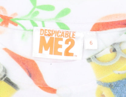 Preloved Despicable Me 2 Womens Multicoloured Minion T-Shirt Size 6 - Detail