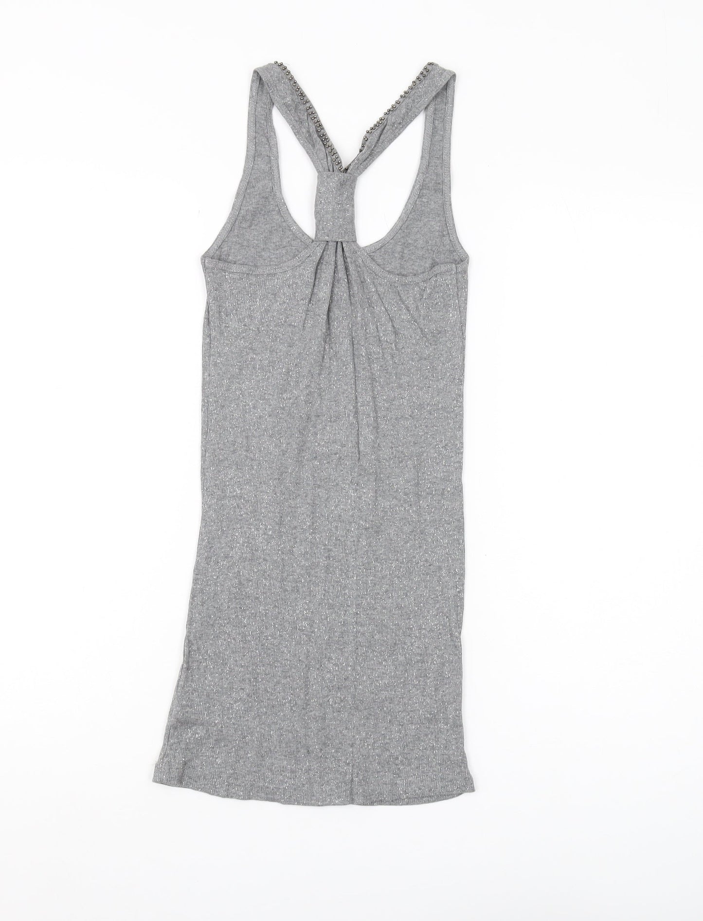 DNY Jeans Women's Grey Tank, XS, Basic Cotton