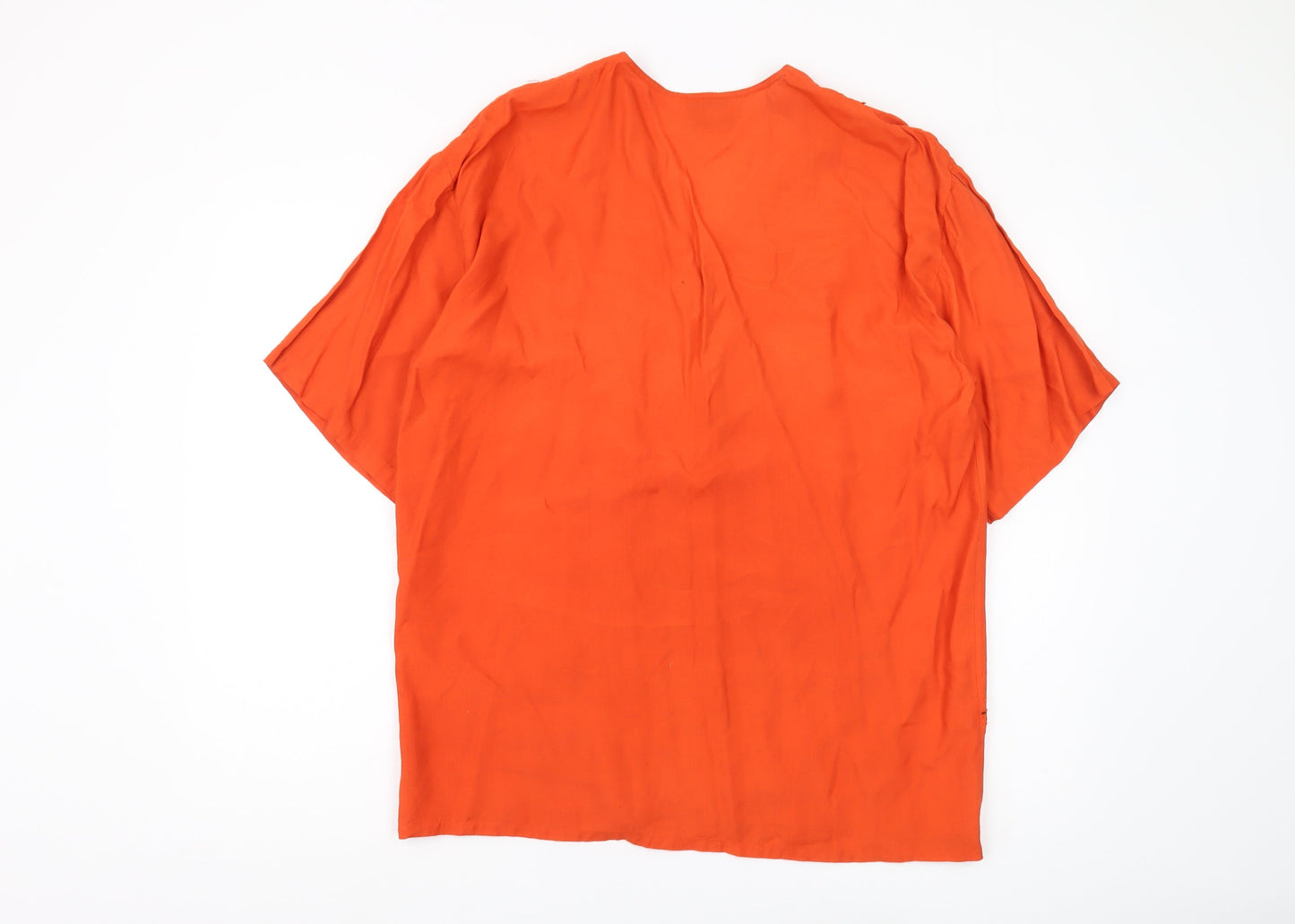 Wallis Women's Orange V-Neck Short Sleeve Top