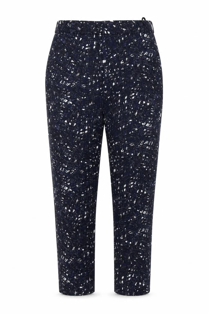 Great Plains Women's Blue Geometric Trousers Size 10
