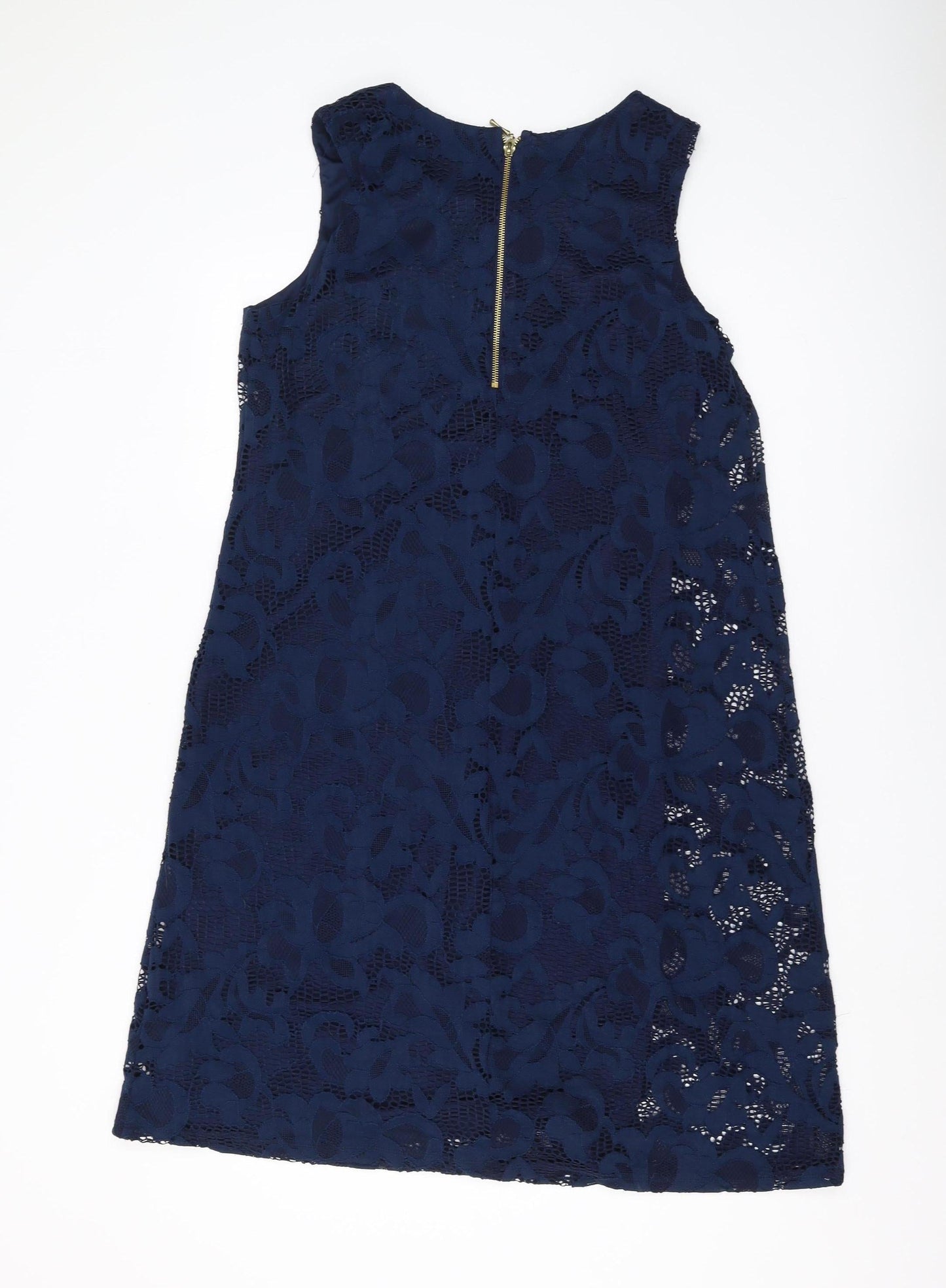 Ronni Nicole Women's Blue Lace Sheath Dress Size 16