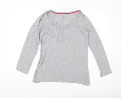 Dickins & Jones Women's Grey Basic Henley T-Shirt M