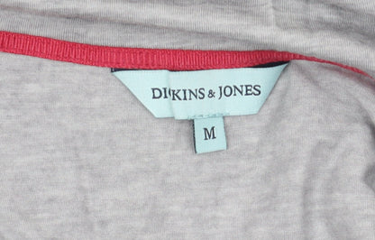 Dickins & Jones Women's Grey Basic Henley T-Shirt M