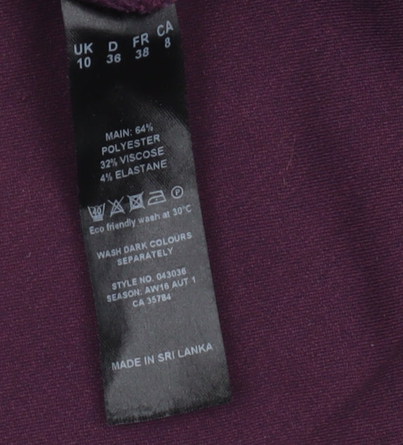 Eastex Women's Purple Straight Trousers Size 10