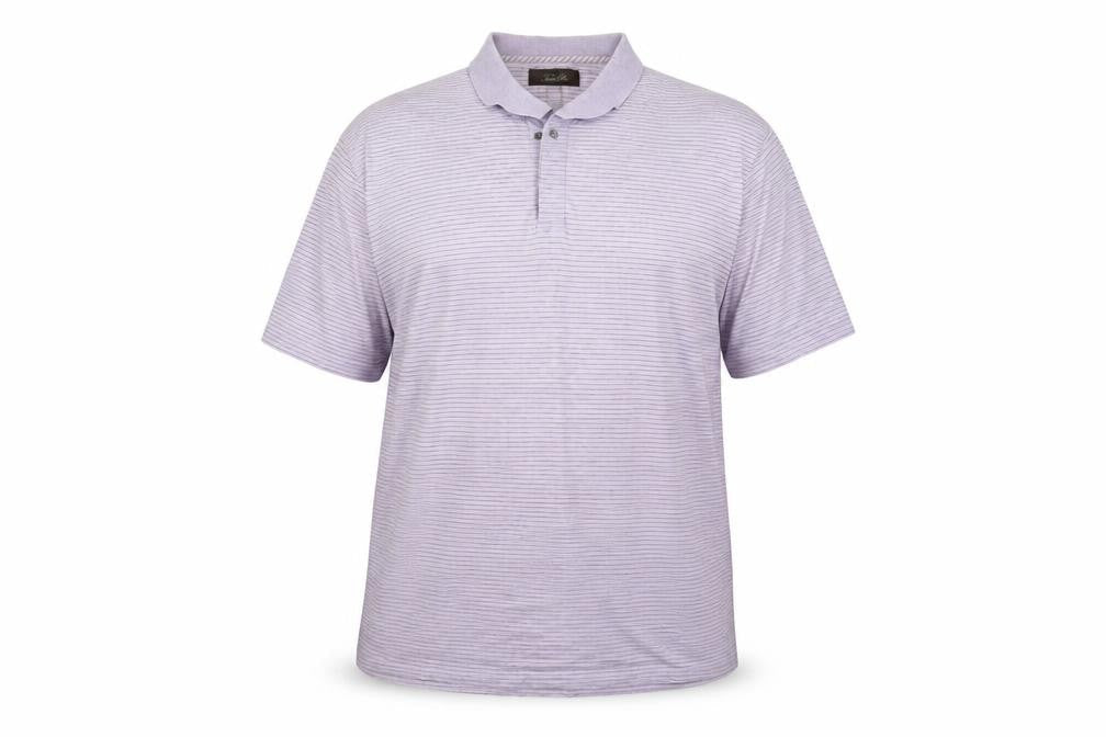 Tasso Elba Men’s L Purple Striped Polo Shirt