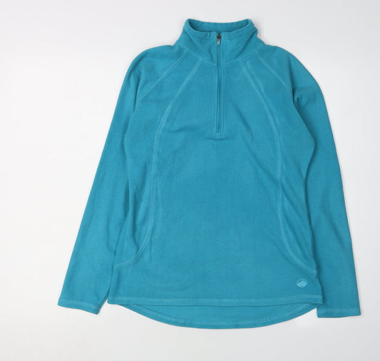 Peter Storm Womens Blue High Neck Polyester Pullover Sweatshirt