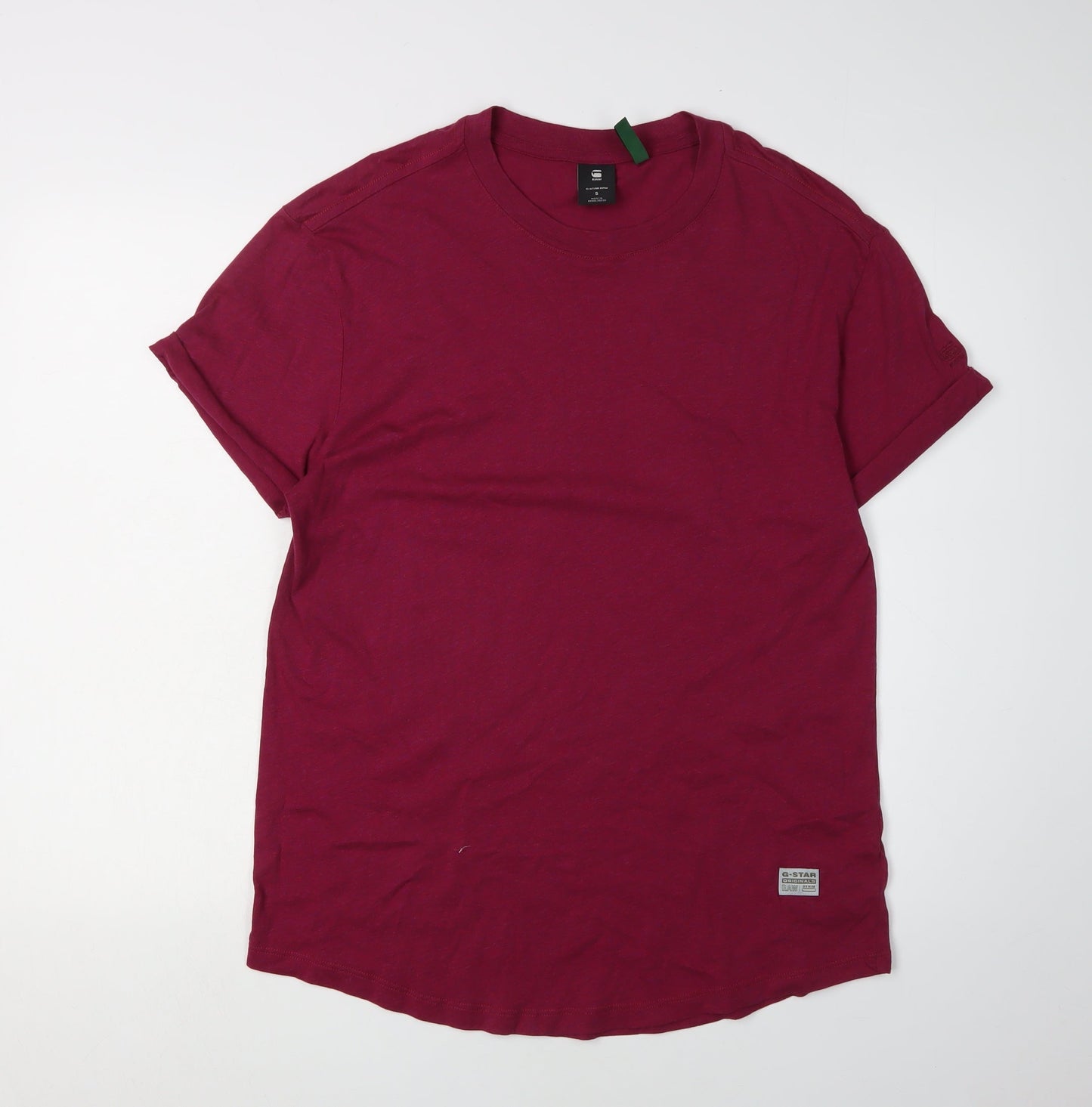 G-Star Raw Men's Red Cotton T-Shirt, Short Sleeve, Size S