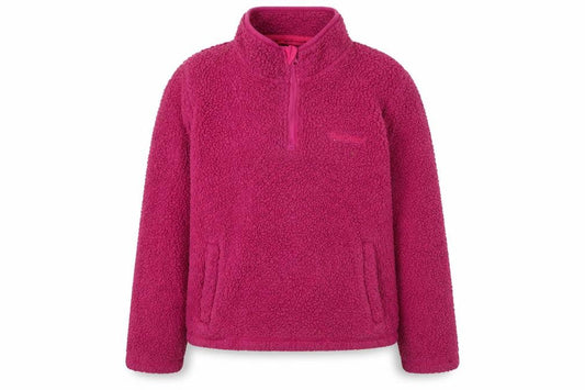 Front view of Peter Storm girls’ pink 1/4 zip sweatshirt 11-12 years