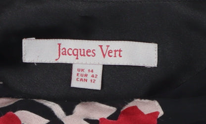Jacques Vert Women's Black Floral Blouse, Size 14