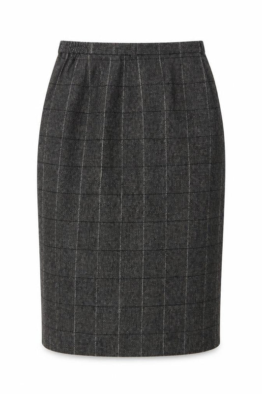 Viyella Women's Grey Pencil Skirt in Size 8 Petites