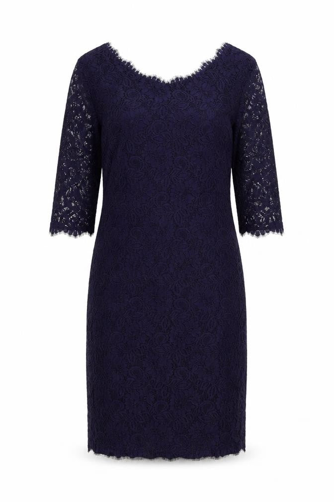 Jasper Conran Women's Black Lace Sheath Dress Size 14