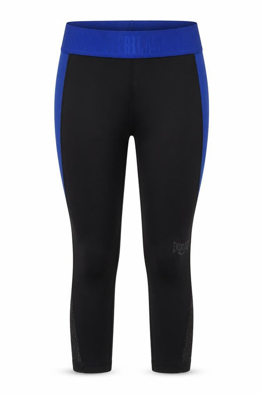 Everlast Women's Black Blue Cropped Leggings Size 8