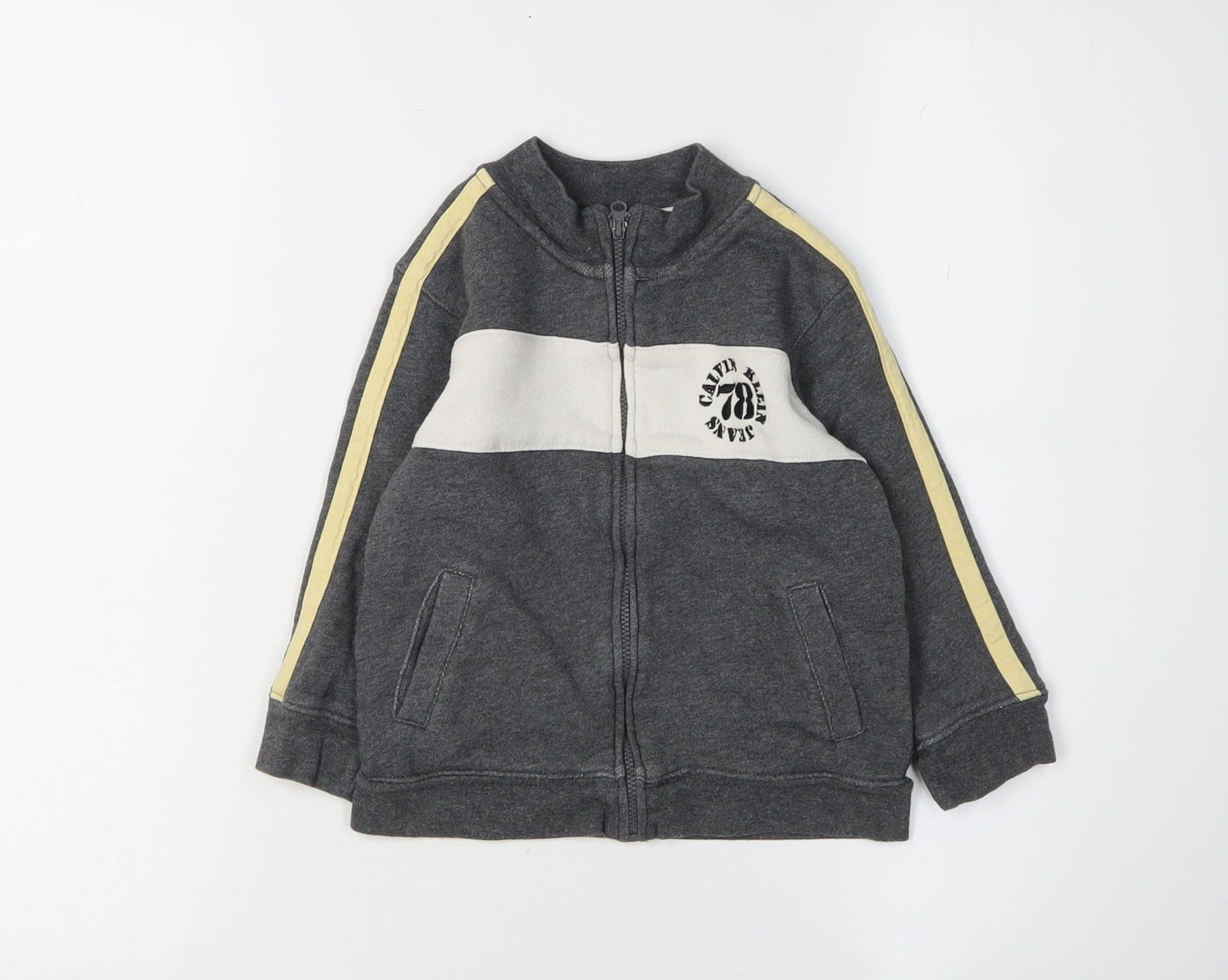Calvin Klein Boys Grey Full Zip Sweatshirt 4 Years