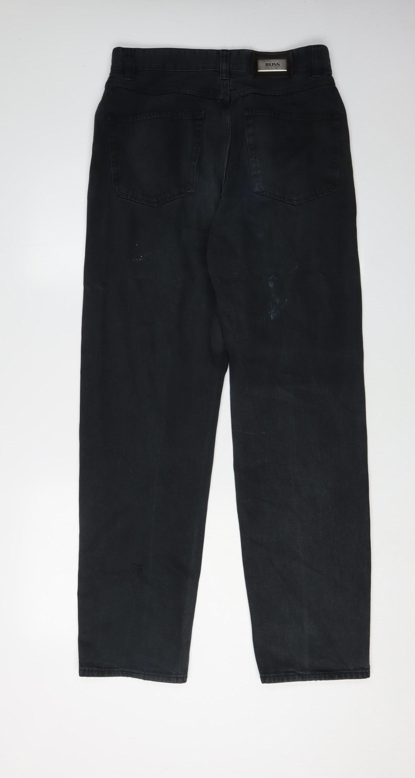BOSS Men's Black Straight Jeans, Size 31, Dark Wash