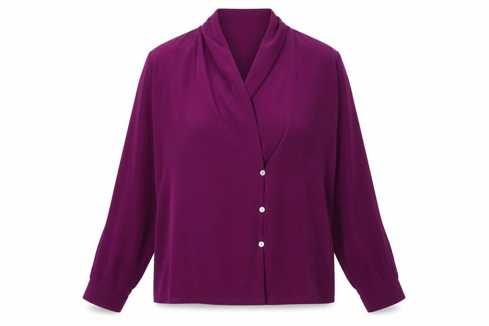 Windsmoor Women's Purple Collared Blouse, Size 14