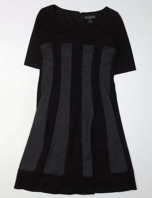 Jessica Howard Women's Black Herringbone Dress Size 12