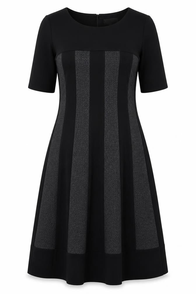 Jessica Howard Women's Black Herringbone Dress Size 12