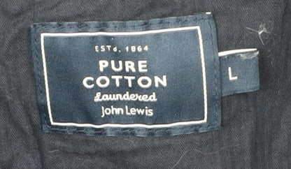 John Lewis Men's Black Cotton Casual Jacket, Size L