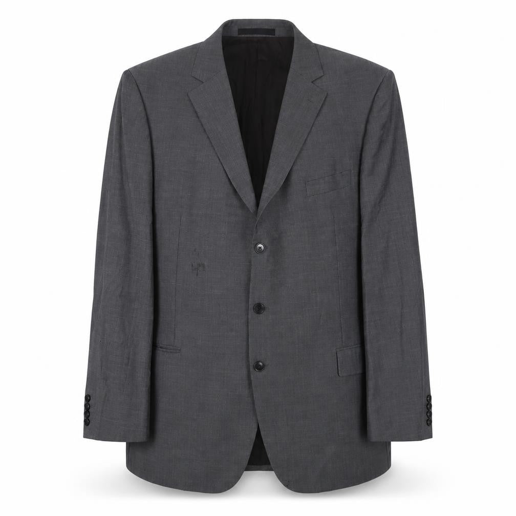 Marks & Spencer Men's Grey Blazer, 48 Long, Wool, Formal Attire