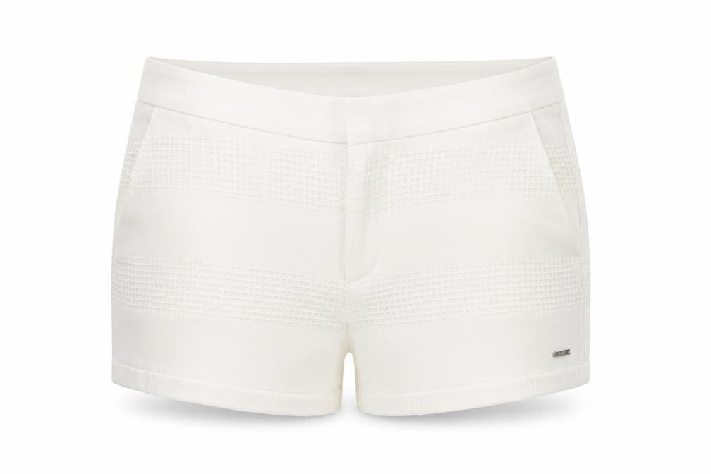 DKNY Women's White XS Classic Polyester Shorts