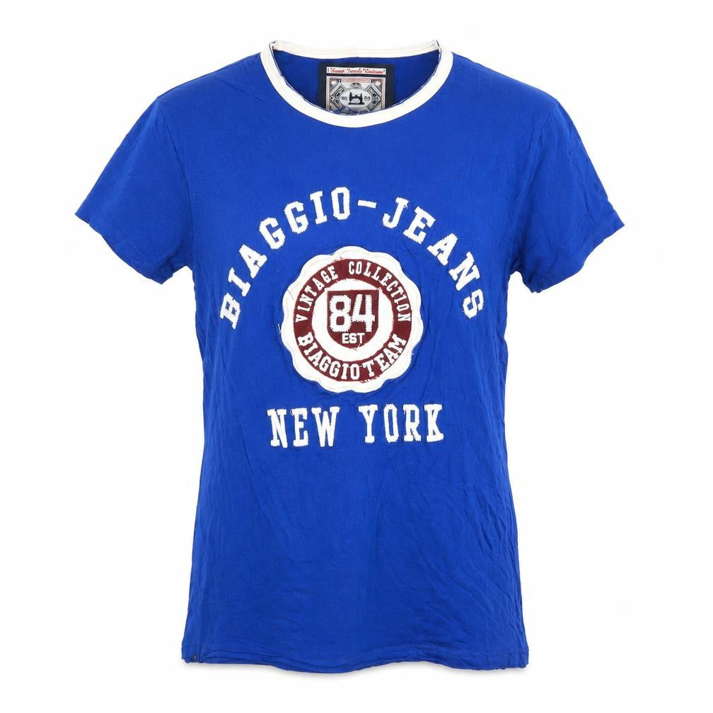 Biaggio Women's Blue Vintage T-Shirt - Large