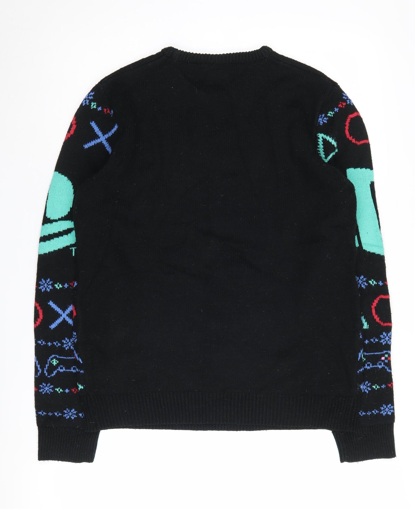 PlayStation Men's M Black Pullover Gaming Jumper