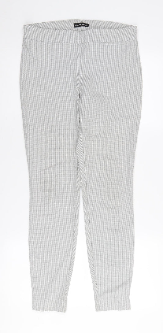 Hilary Radley Women's Grey Check Trousers Size 12