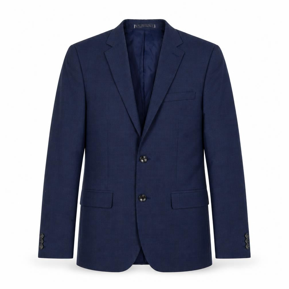 Marks & Spencer Men's Blue Check Suit Jacket, Size 38R