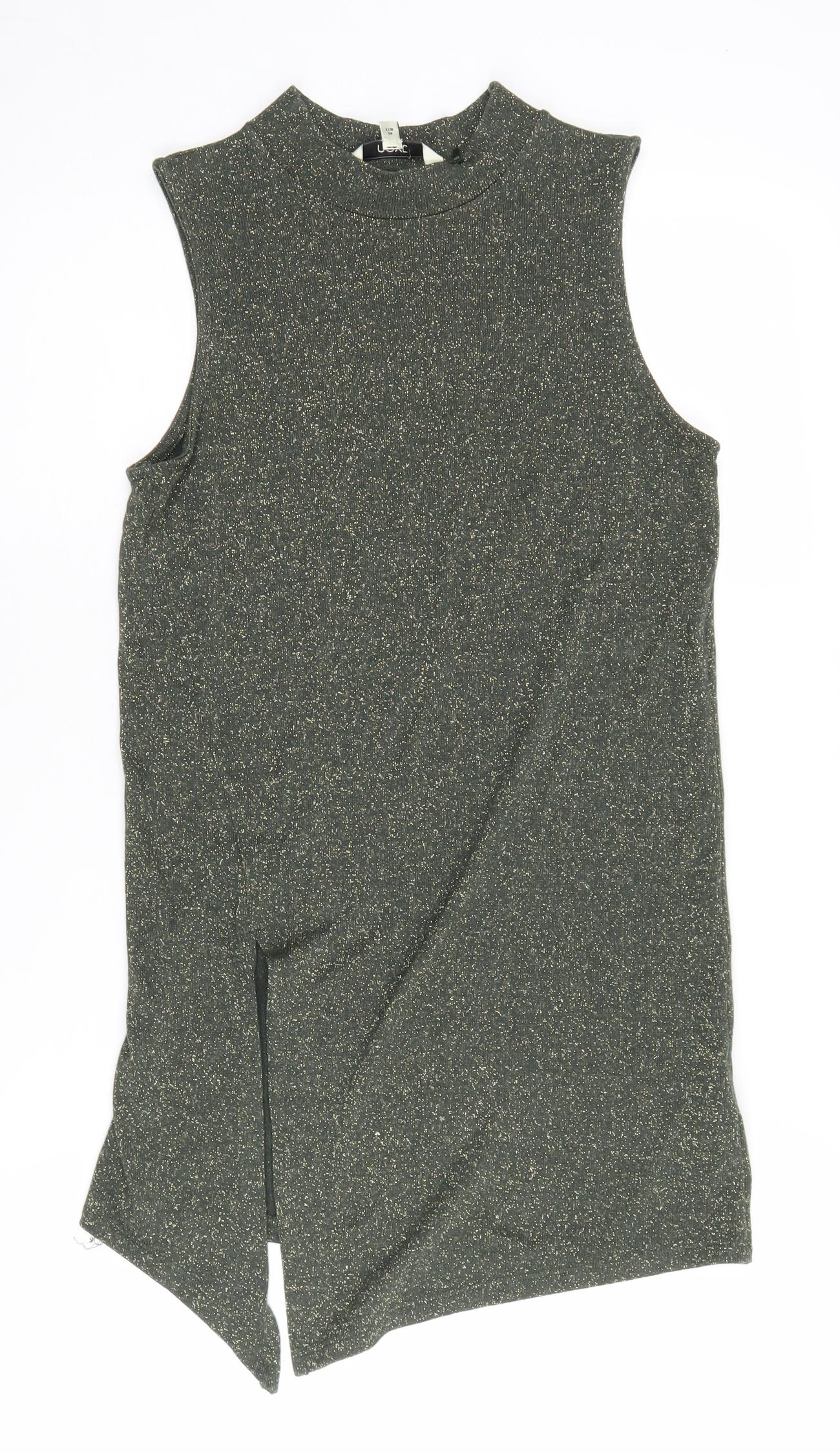 Next Women’s Green Mock Neck Knit Tank Size 6