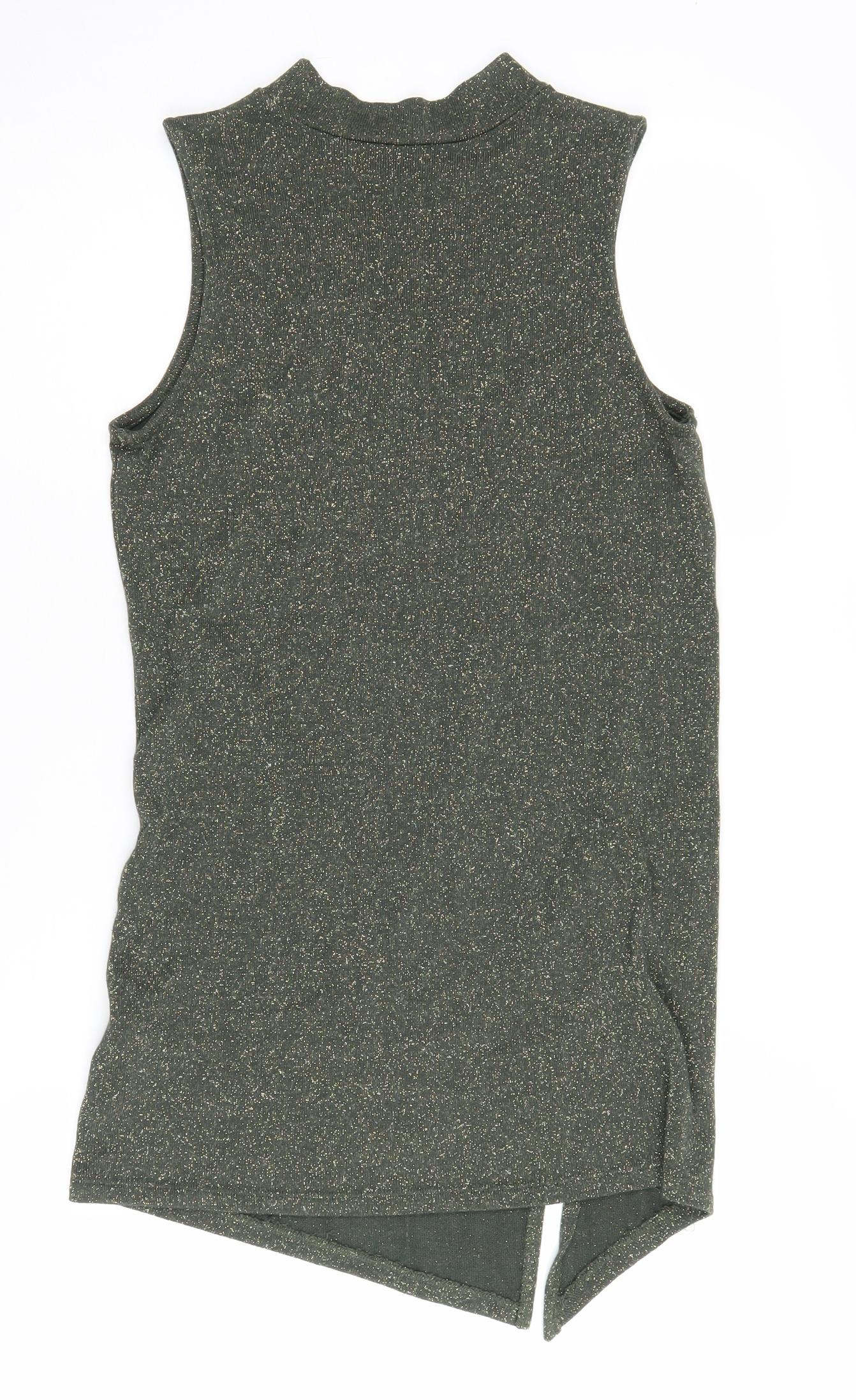 Next Women’s Green Mock Neck Knit Tank Size 6