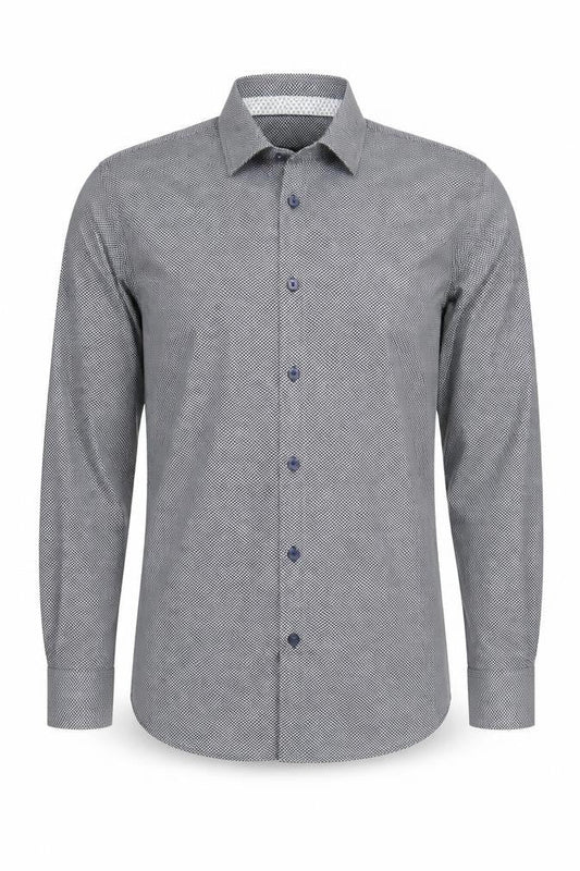 Tarocash Men's Geometric Black Shirt, Small
