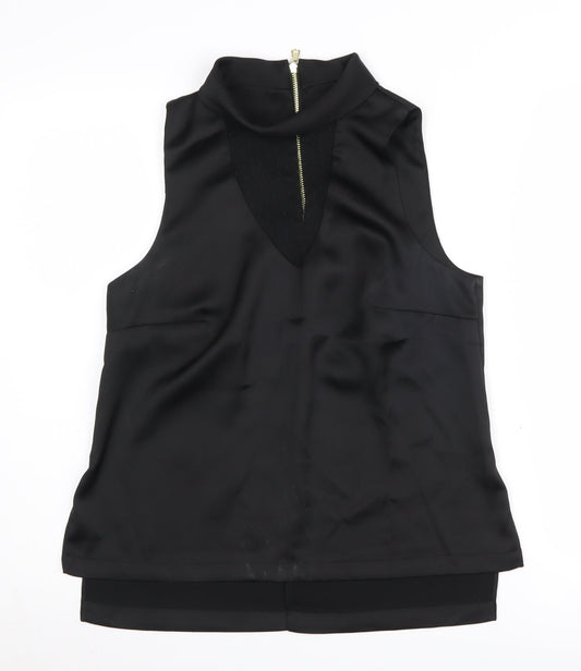 River Island Women's Black Tunic Blouse Size 10
