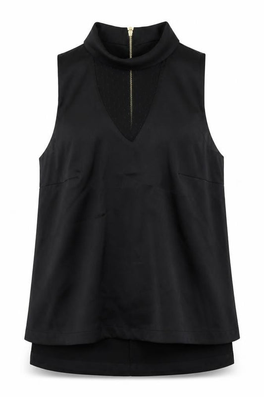 River Island Women's Black Tunic Blouse Size 10