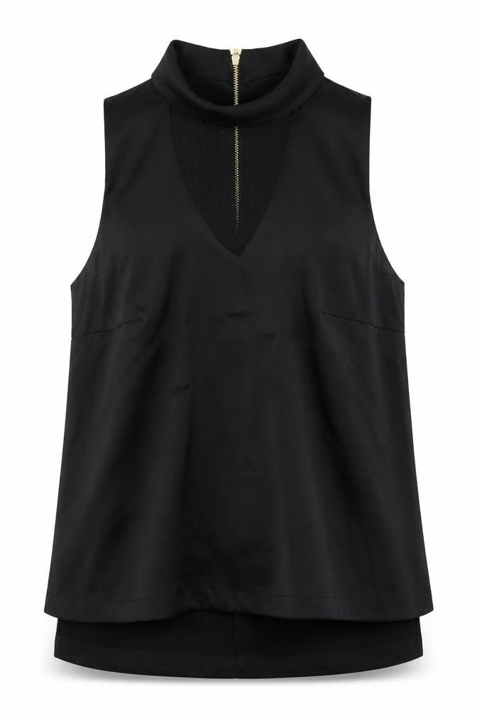 River Island Women's Black Tunic Blouse Size 10