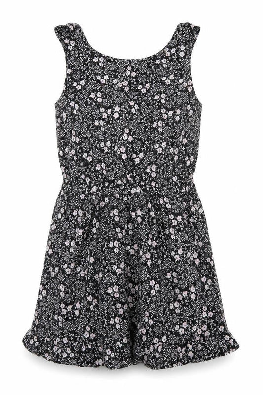 Next Girls Black Floral Sleeveless Playsuit 11 Years